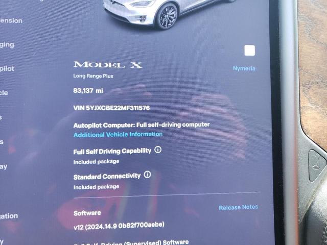 2021 TESLA MODEL X - 5YJXCBE22MF311576