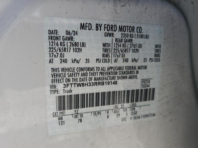 2024 FORD MAVERICK X - 3FTTW8H33RRB19148