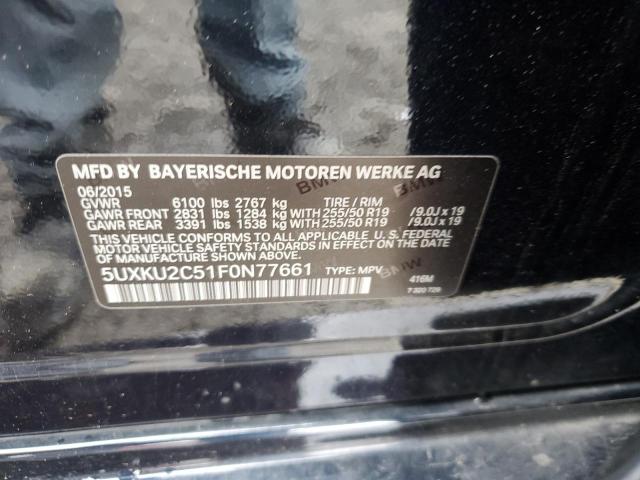 2015 BMW X6 XDRIVE3 - 5UXKU2C51F0N77661