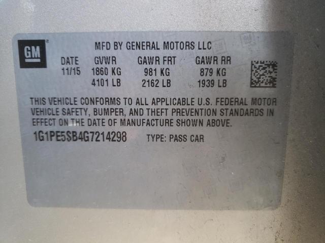2016 CHEVROLET CRUZE LIMI 1G1PE5SB4G7214298