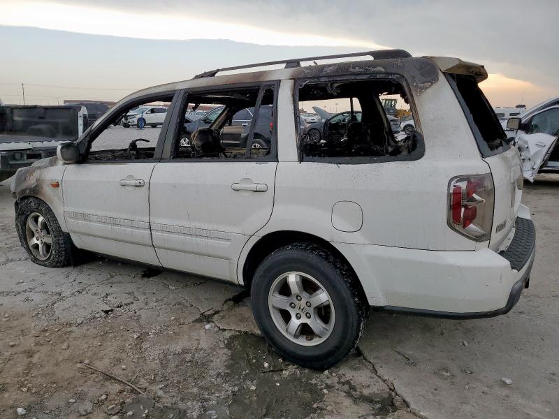 HONDA PILOT EXL 2008 white  gas 5FNYF28558B018097 photo #3