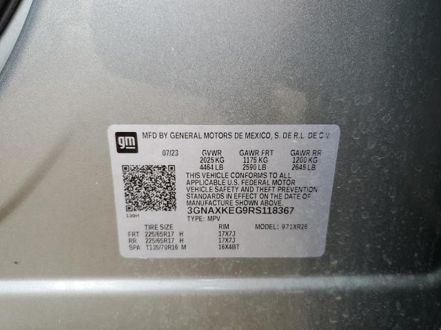 2024 CHEVROLET EQUINOX LT - 3GNAXKEG9RS118367