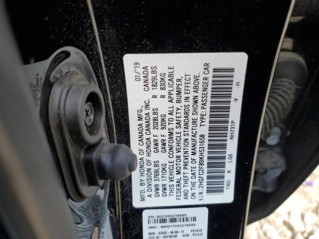2019 HONDA CIVIC SPOR - 2HGFC2F89KH531658