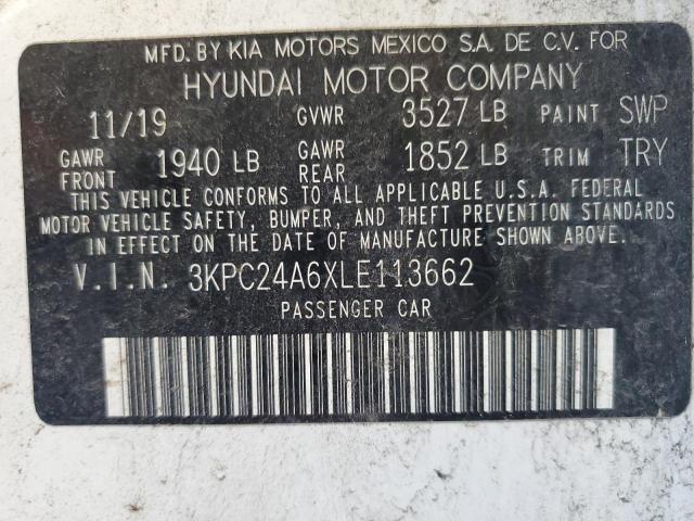 2020 HYUNDAI ACCENT SE 3KPC24A6XLE113662