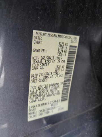 2017 NISSAN TITAN S - 1N6AA1EK0HN525945