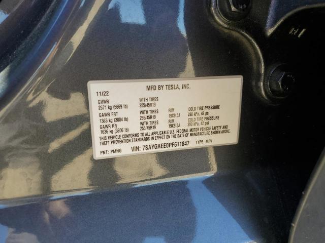 2023 TESLA MODEL Y 7SAYGAEE0PF611847