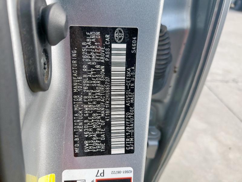 2017 TOYOTA CAMRY LE - 4T1BF1FK2HU685737