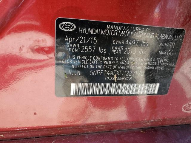 2015 HYUNDAI SONATA SE 5NPE24AFXFH227170