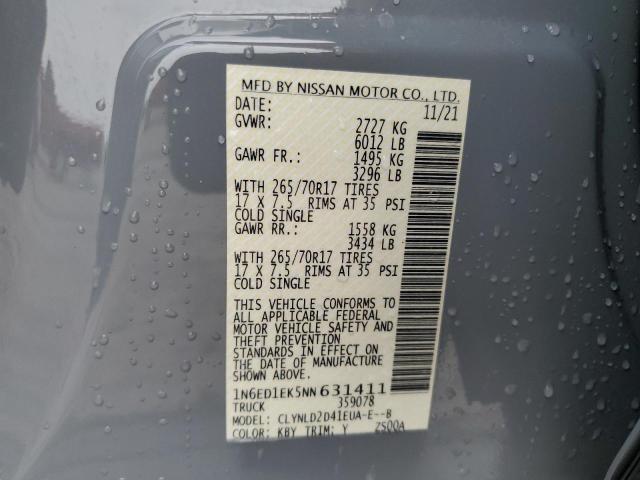 2022 NISSAN FRONTIER S - 1N6ED1EK5NN631411