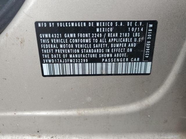 2015 VOLKSWAGEN JETTA SE - 3VWD17AJ3FM232299