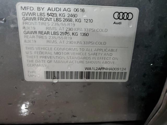 2017 AUDI Q5 PREMIUM - WA1L2AFP4HA009124