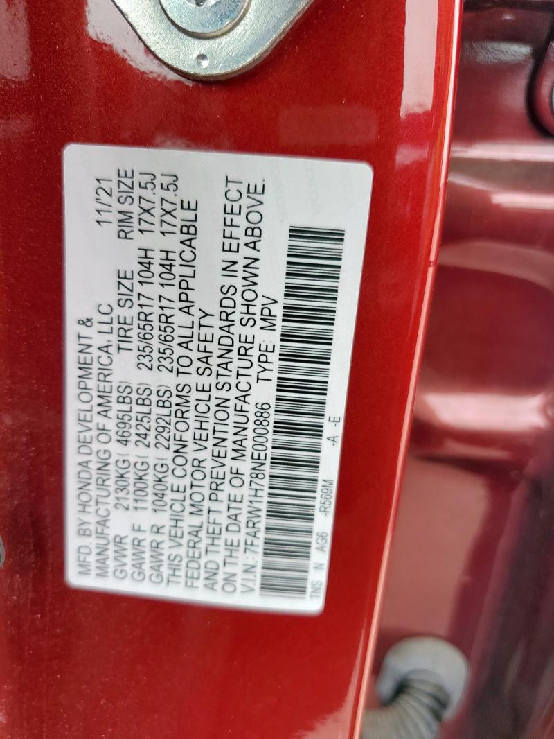 2022 HONDA CR-V SE - 7FARW1H78NE000886