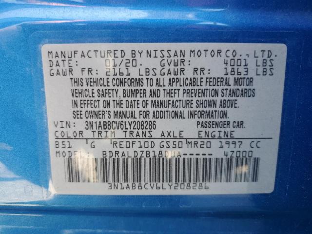 2020 NISSAN SENTRA SV - 3N1AB8CV6LY208286