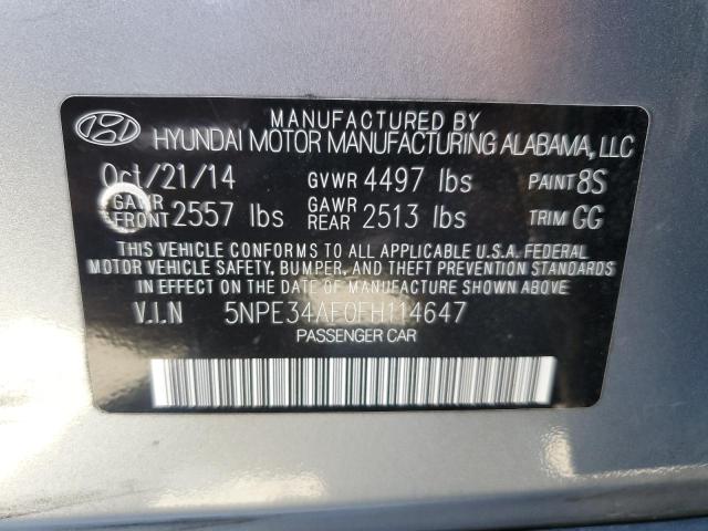 2015 HYUNDAI SONATA SPO 5NPE34AF0FH114647
