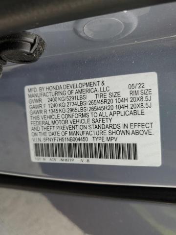 2022 HONDA PASSPORT E - 5FNYF7H51NB004450