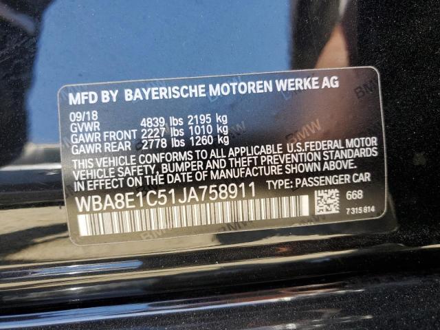 2018 BMW 330E WBA8E1C51JA758911