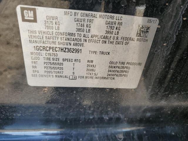 2017 CHEVROLET SILVERADO - 1GCRCPEC7HZ362991