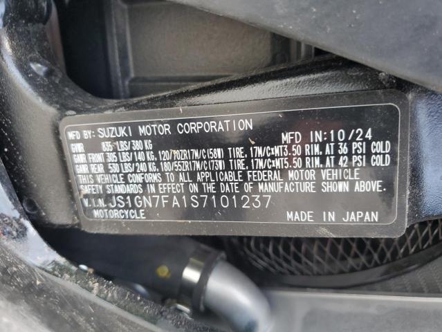 2025 SUZUKI GSX-R600 JS1GN7FA1S7101237