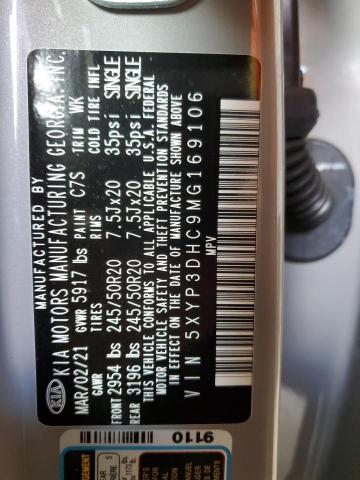 2021 KIA TELLURIDE - 5XYP3DHC9MG169106