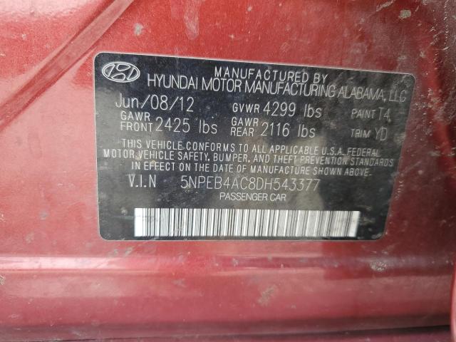 2013 HYUNDAI SONATA GLS - 5NPEB4AC8DH543377