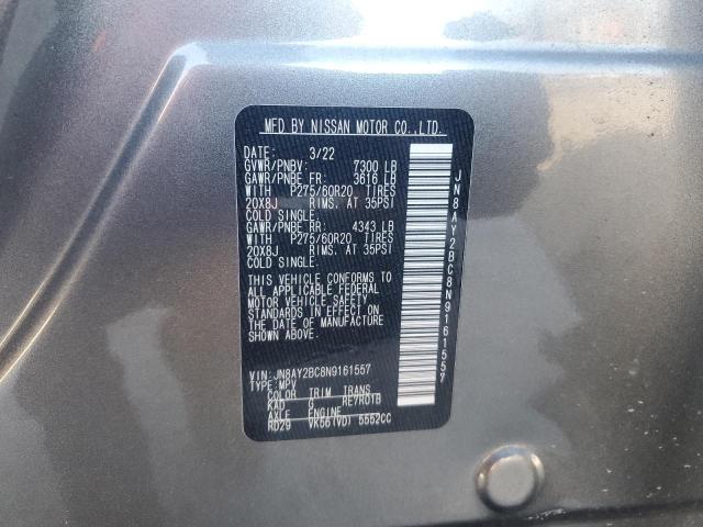 2022 NISSAN ARMADA SL JN8AY2BC8N9161557