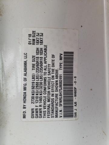 2018 HONDA ODYSSEY EX - 5FNRL6H75JB082491