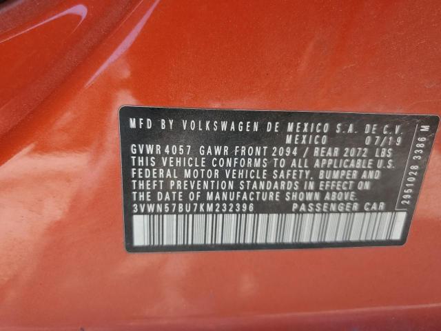 2019 VOLKSWAGEN JETTA S 3VWN57BU7KM232396