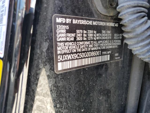 2016 BMW X3 XDRIVE2 5UXWX9C50G0D86061