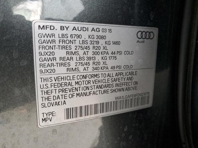 2015 AUDI Q7 PREMIUM - WA1LGAFE8FD021076