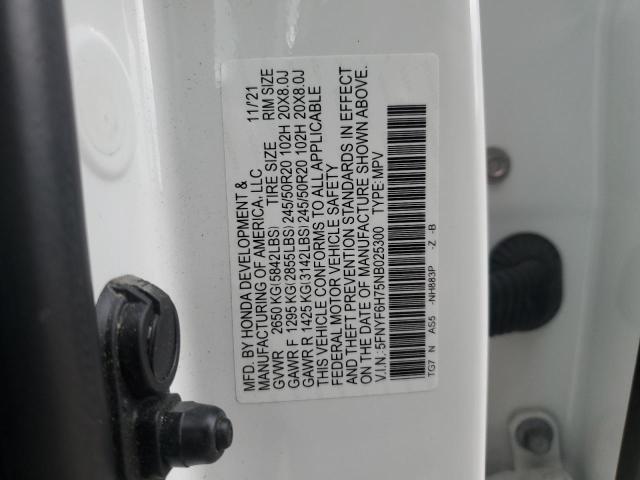 2022 HONDA PILOT BLAC - 5FNYF6H75NB025300