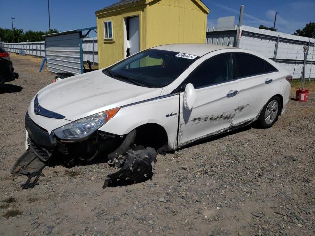 HYUNDAI SONATA HYB 2013 white  hybrid engine KMHEC4A45DA096418 photo #1