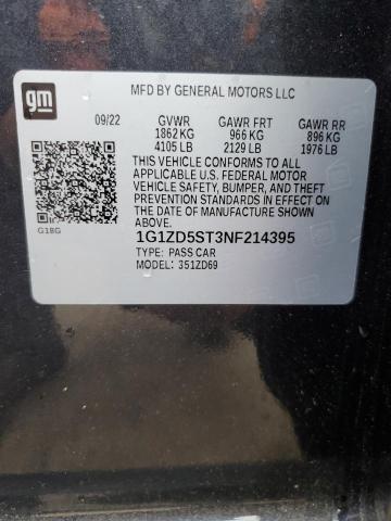 2022 CHEVROLET MALIBU LT - 1G1ZD5ST3NF214395