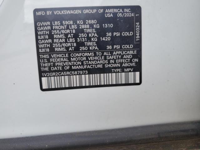2024 VOLKSWAGEN ATLAS PEAK EDITION SEL 1V2GR2CA5RC587973