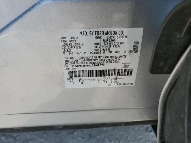 2018 FORD EDGE TITAN 2FMPK4K94JBB67677