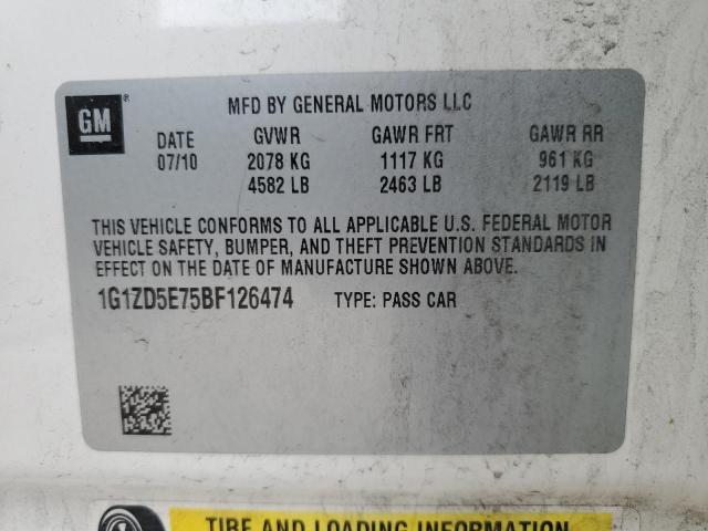 1g1zd5e75bf126474 - 2011 Chevrolet malibu 2lt - #58205905
