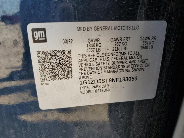 2022 CHEVROLET MALIBU LT - 1G1ZD5ST8NF133053