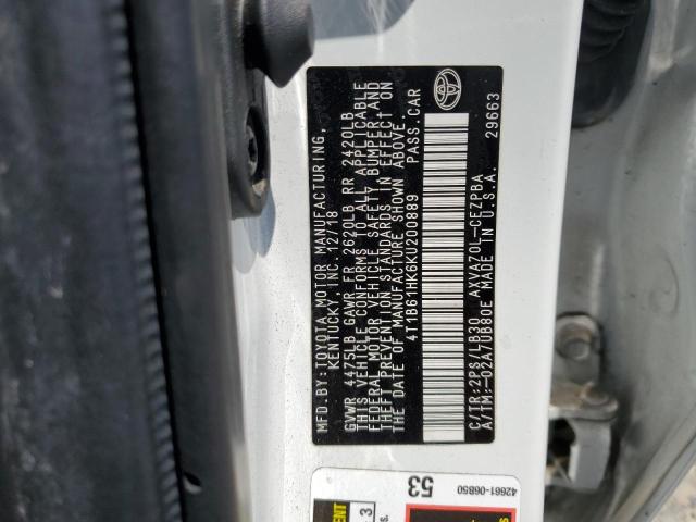 2019 TOYOTA CAMRY XSE - 4T1B61HK6KU200889