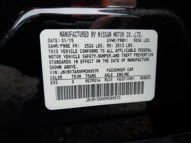 2015 INFINITI Q50 BASE - JN1BV7ARXFM399570