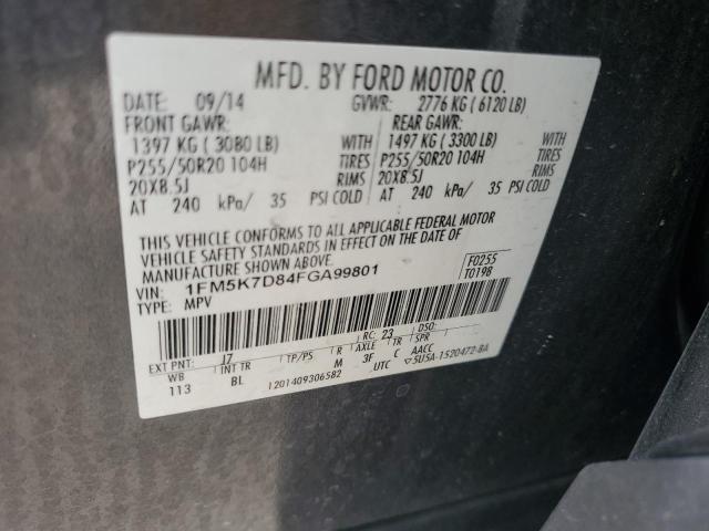 2015 FORD EXPLORER X - 1FM5K7D84FGA99801