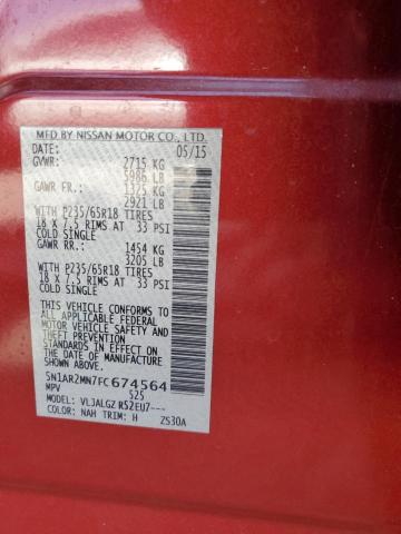 2015 NISSAN PATHFINDER 5N1AR2MN7FC674564
