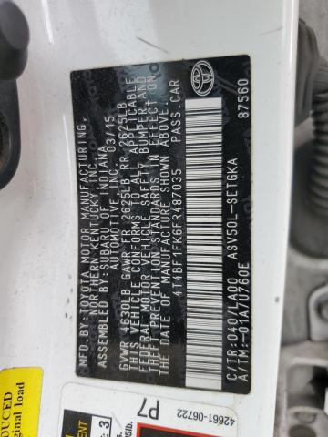 2015 TOYOTA CAMRY LE 4T4BF1FK6FR487035