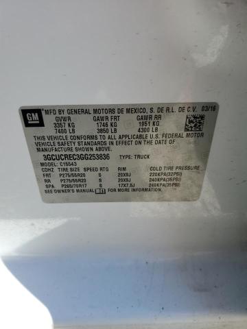 2016 CHEVROLET SILVERADO - 3GCUCREC3GG253836