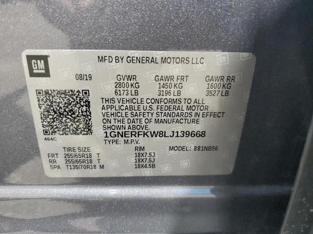 2020 CHEVROLET TRAVERSE L - 1GNERFKW8LJ139668