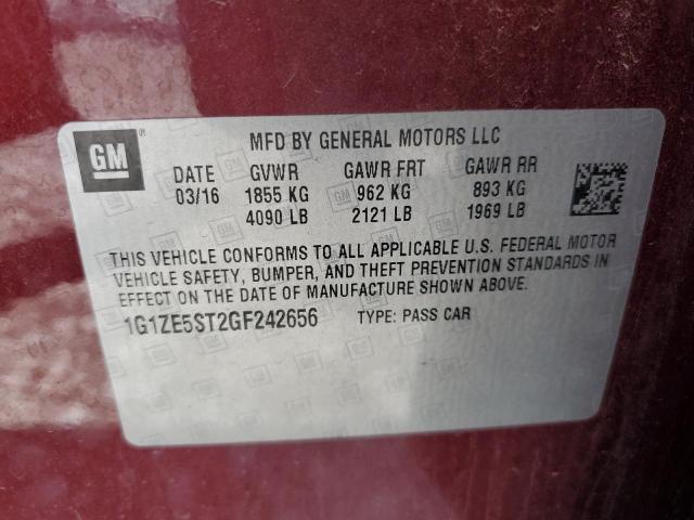 2016 CHEVROLET MALIBU LT - 1G1ZE5ST2GF242656