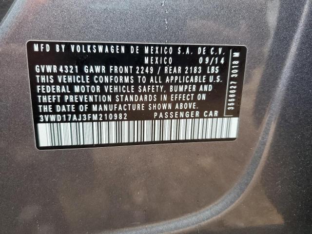 2015 VOLKSWAGEN JETTA SE 3VWD17AJ3FM210982
