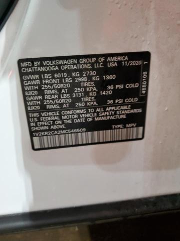 2021 VOLKSWAGEN ATLAS SE - 1V2KR2CA2MC546509