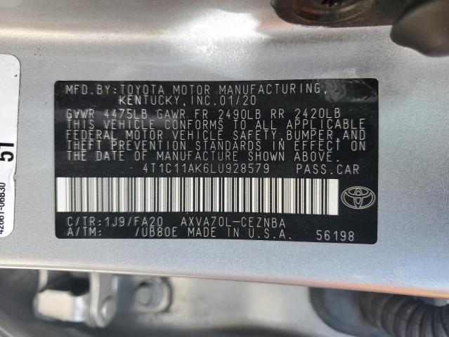 2020 TOYOTA CAMRY LE - 4T1C11AK6LU928579