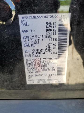 2017 NISSAN ROGUE S - 5N1AT2MT1HC813476