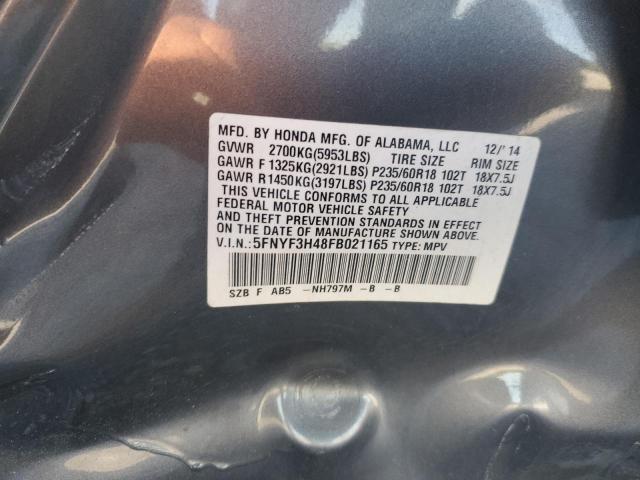 2015 HONDA PILOT EX 5FNYF3H48FB021165