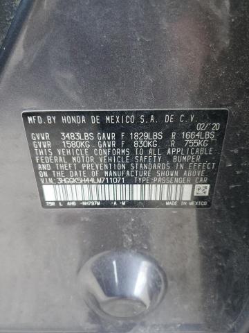 2020 HONDA FIT LX 3HGGK5H44LM711071